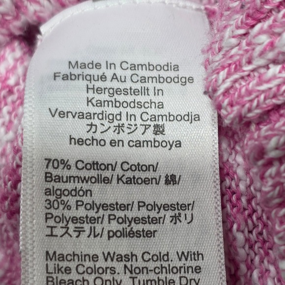 J.Crew Beach Cardigan Sweater Women M Pink Marled Cotton Blend Summer Spring - Picture 6 of 9